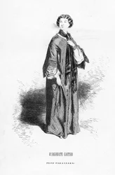 Marguerite Gautier, illusztráció Alexandre Dumas „La dame aux camélias” című művéből, 1858-ban megjelent kiadás